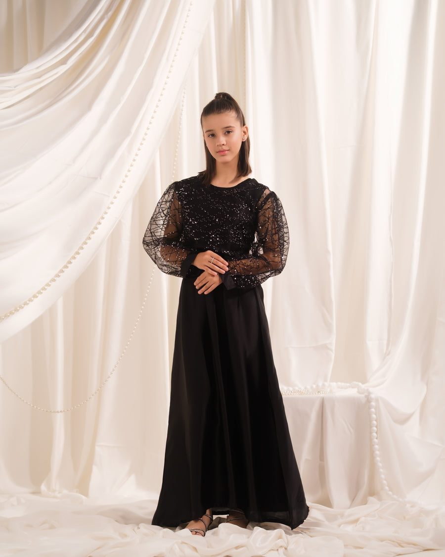 Twilight Thread - 2pcs - Sequence Net & Silk - festive - Sprinkles Pakistan
