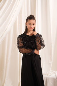 Twilight Thread - 2pcs - Sequence Net & Silk - festive - Sprinkles Pakistan