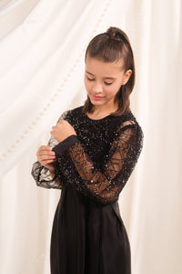 Twilight Thread - 2pcs - Sequence Net & Silk - festive - Sprinkles Pakistan