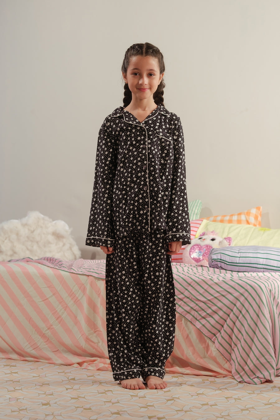 Whispering Florals - 2pcs - Nightsuit - Boski Linen - New Arrival, Night Suit - Sprinkles Pakistan