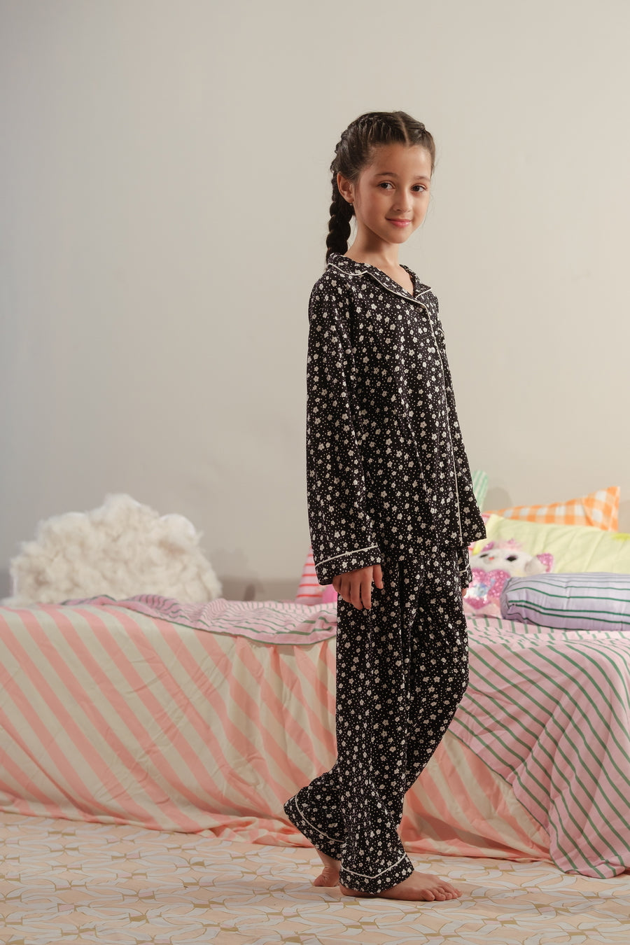 Whispering Florals - 2pcs - Nightsuit - Boski Linen - New Arrival, Night Suit - Sprinkles Pakistan