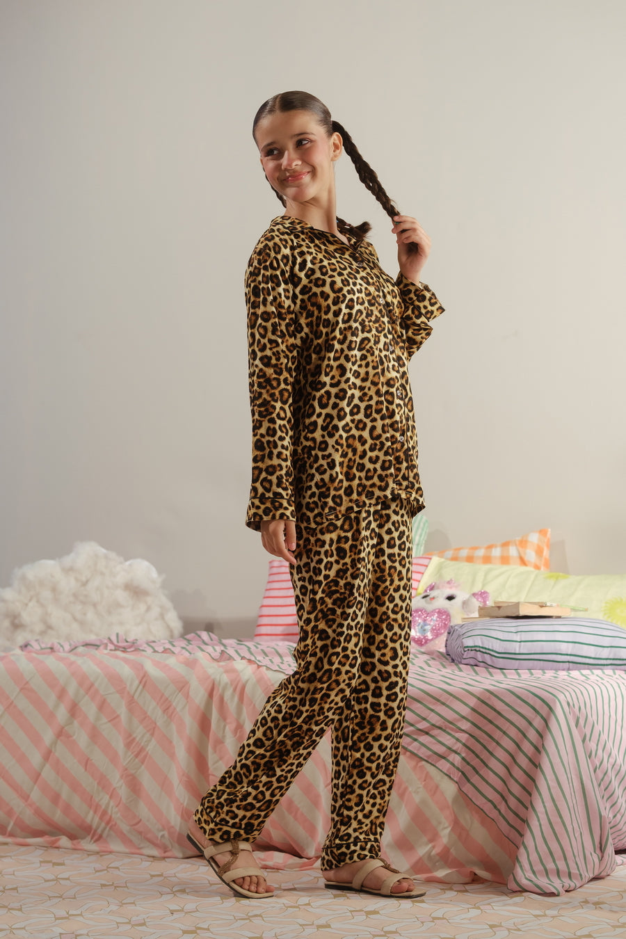 Wild Essence - 2pcs - Nightsuit - Boski Linen - New Arrival, Night Suit - Sprinkles Pakistan