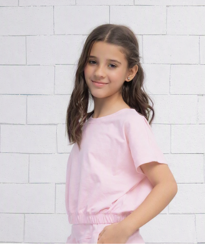 Baby Pink - Crop Basic Tee - Jersey - Jersey - The Last Sprinkle - Sprinkles Pakistan