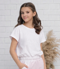 White - Crop Basic Tee - Jersey - Jersey - The Last Sprinkle - Sprinkles Pakistan